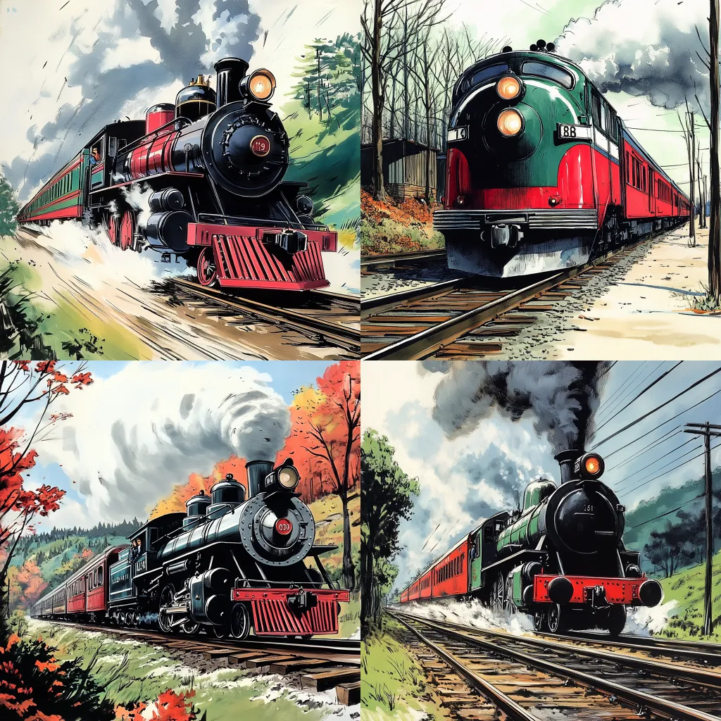 1. Retro Radiance: A Fusion of 1960s Comic Style and Cross-C - Train ...